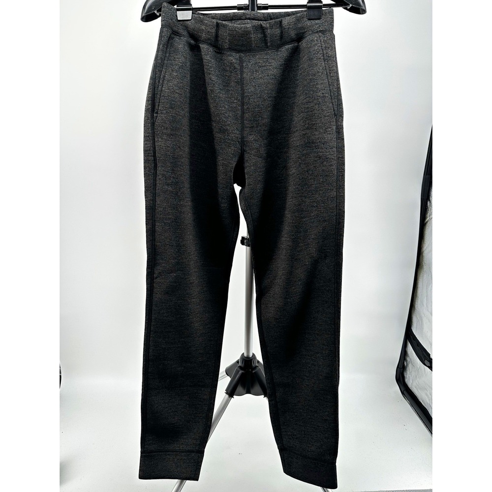 Uniqlo Jogger Pants Men's M Gray Polyester Drawstring Pockets Tapered Legs
